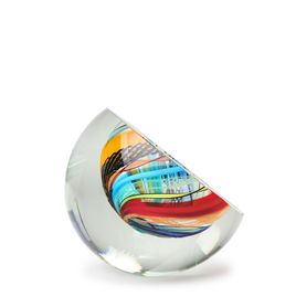 Bowl Drop Diagonal Twisted Hippie Murano Style Art Glass