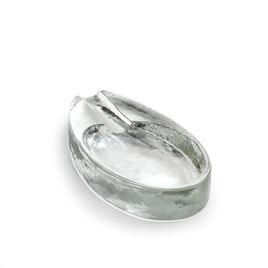 Elliptical Cigar Ashtray in Transparent Murano Style Art Glass