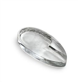 Elliptical Cigar Ashtray in Transparent Murano Style Art Glass