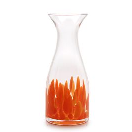 Liter Single Color Milky Orange Murano Style Art Glass