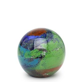 Ball Paperweight Planet Earth Murano Style Art Glass