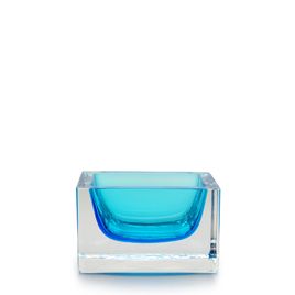 PaperClip Holder Aquamarine Murano Style Art Glass