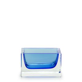 PaperClip Holder Blue Murano Style Art Glass