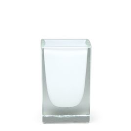 Pencil Holder White Murano Style Art Glass