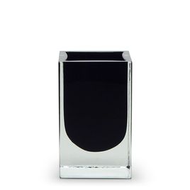Pencil Holder Black Murano Style Art Glass