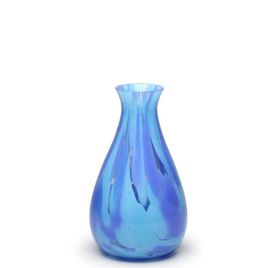 Small Glass Vase 66 Multicolor Blue and Aquamarine Murano Style Art Glass