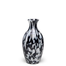 Small Glass Vase 66 Multicolor Black and White Murano Style Art Glass