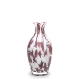 Small Glass Vase 67 Multicolor White and Purple Murano Style Art Glass