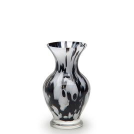 Small Glass Vase 78 Multicolor Black and White Murano Style Art Glass