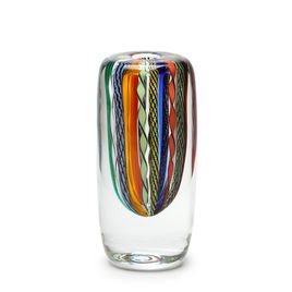 Square Small Glass Vase Model 2 Hippie Murano Style Art Glass