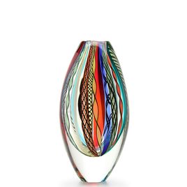 Glass Vase 208 MS Hippie Murano Style Art Glass