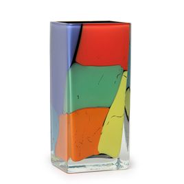 Glass Vase 45 MS Colored Splinters Murano Style Art Glass