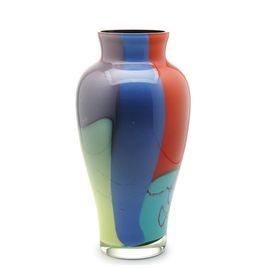 Glass Vase 51 MS Colored Splinters Murano Style Art Glass