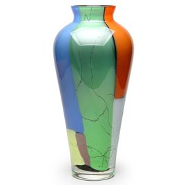 Glass Vase 63 MS Colored Splinters Murano Style Art Glass