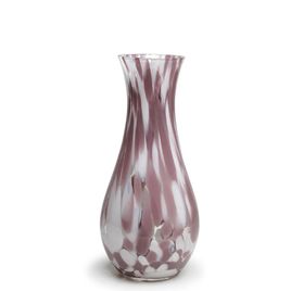 Glass Vase 83 Multicolor White and Purple Murano Style Art Glass