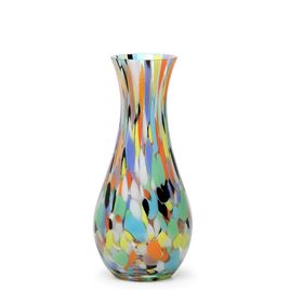 Glass Vase 83 Multicolor Colored Murano Style Art Glass