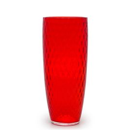 Glass Vase AD3 Ballot Red Murano Style Art Glass