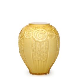 Glass Vase Vintage Aesthetics Cachepot model Milky Amber Murano Style Art Glass