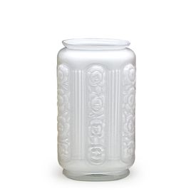 Glass Vase Vintage Aesthetics Flora model Milky White Murano Style Art Glass