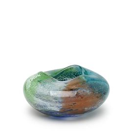 Small Glass Vase Ocean 3 Planet Earth Murano Style Art Glass