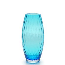 Glass Vase Olive Large Baloton Aquamarine Murano Style Art Glass