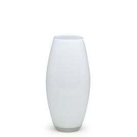 Glass Vase Olive Small Milky White Murano Style Art Glass