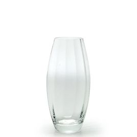 Glass Vase Olive Small Wavy Transparent Murano Style Art Glass