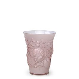 Glass Vase Bird Milky Purple Murano Style Art Glass