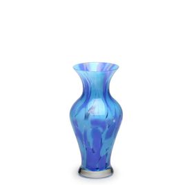 Small Glass Vase 76 Multicolor Blue and Aquamarine Murano Style Art Glass