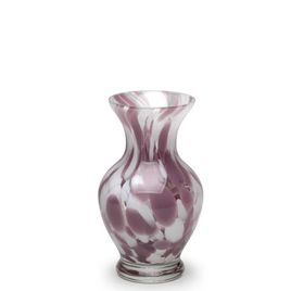 Small Glass Vase 78 Multicolor White and Purple Murano Style Art Glass