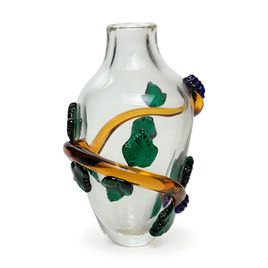 Transparent Floral Vase with Applications