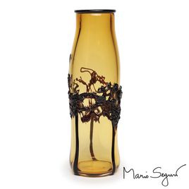 Tall Amber Roots Vase